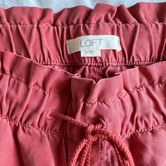 Loft Coral Drawstring Waist Shorts - Small - NWOT Never Worn - Picture 6 of 10